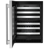 KitchenAid KUWL324SSB Under Counter Wine Refrigeration, 24 inch Width, Black Cabinet/Stainless Doors colour