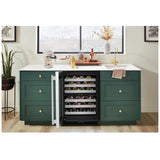 KitchenAid KUWL324SSB Under Counter Wine Refrigeration, 24 inch Width, Black Cabinet/Stainless Doors colour