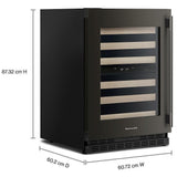 KitchenAid KUWL524SBE Under Counter Wine Refrigeration, 24 inch Width, Black Ore colour