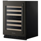 KitchenAid KUWL524SBE Under Counter Wine Refrigeration, 24 inch Width, Black Ore colour