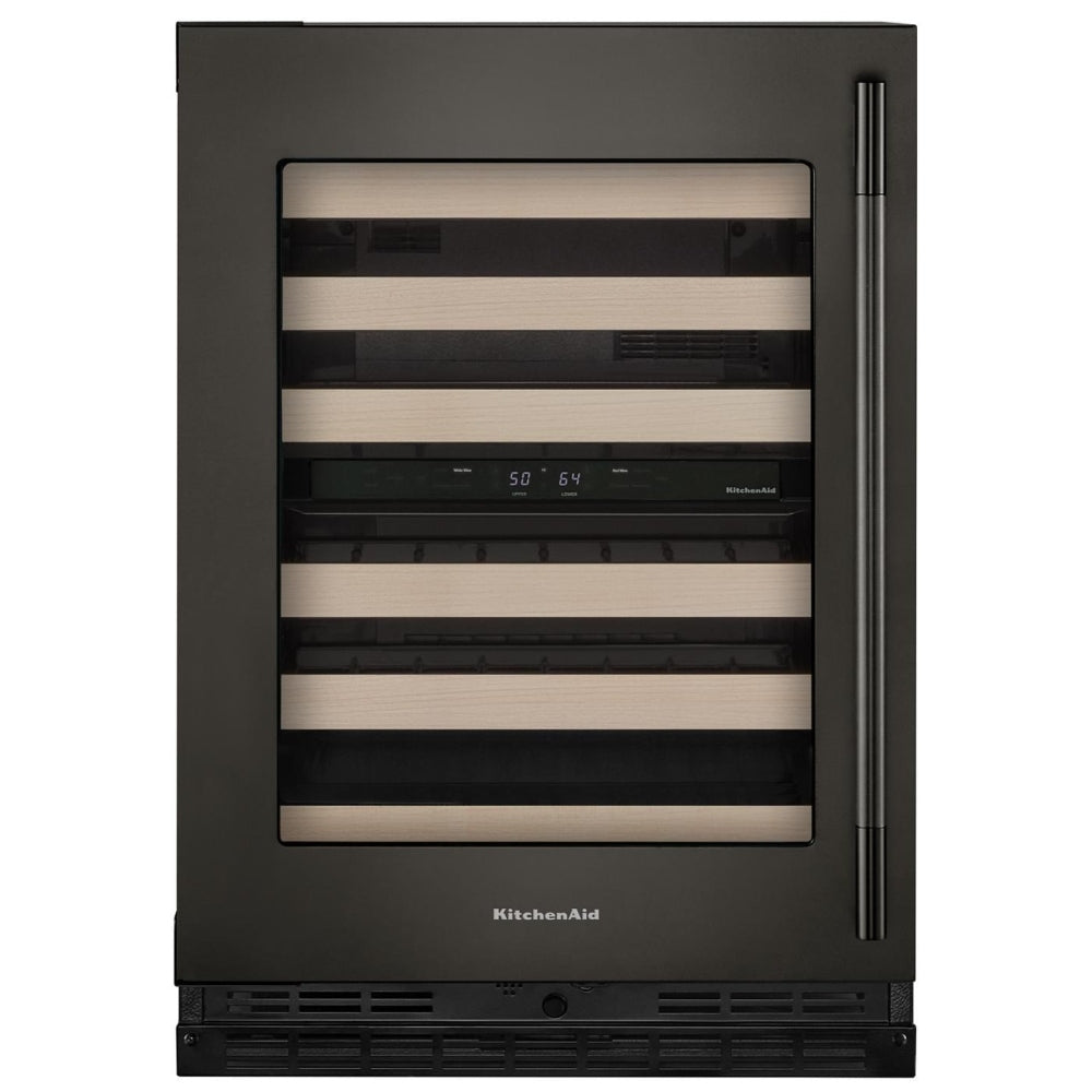KitchenAid KUWL524SBE Under Counter Wine Refrigeration, 24 inch Width, Black Ore colour
