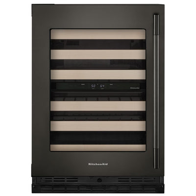 KitchenAid KUWL524SBE Under Counter Wine Refrigeration, 24 inch Width, Black Ore colour