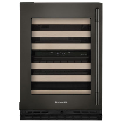 KitchenAid KUWL524SBE Under Counter Wine Refrigeration, 24 inch Width, Black Ore colour