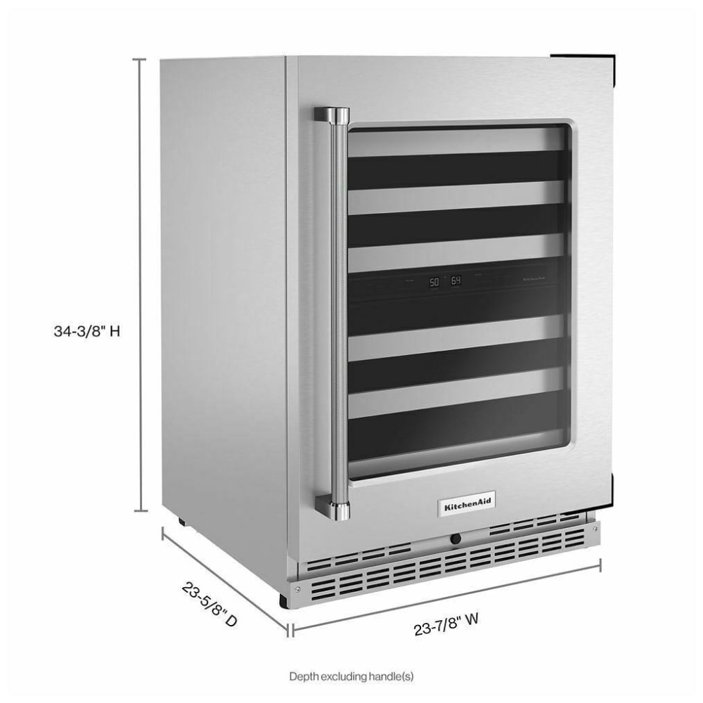 KitchenAid KUWR314KSS Under Counter Wine Refrigeration