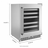KitchenAid KUWR314KSS Under Counter Wine Refrigeration