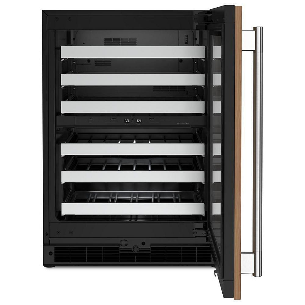 KitchenAid KUWR324SPA Under Counter Wine Refrigeration, 24 inch Width, Custom Panel Ready, Panel Ready