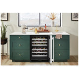 KitchenAid KUWR324SSB Under Counter Wine Refrigeration, 24 inch Width, Black Cabinet/Stainless Doors colour