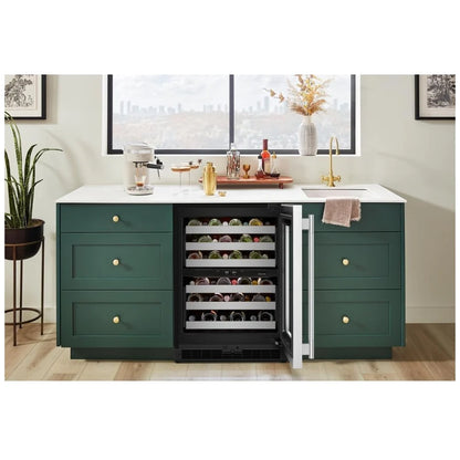 KitchenAid KUWR324SSB Under Counter Wine Refrigeration, 24 inch Width, Black Cabinet/Stainless Doors colour