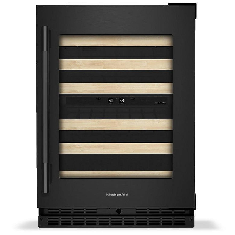 KitchenAid KUWR524SBE Under Counter Wine Refrigeration, 24 inch Width, Black Ore colour