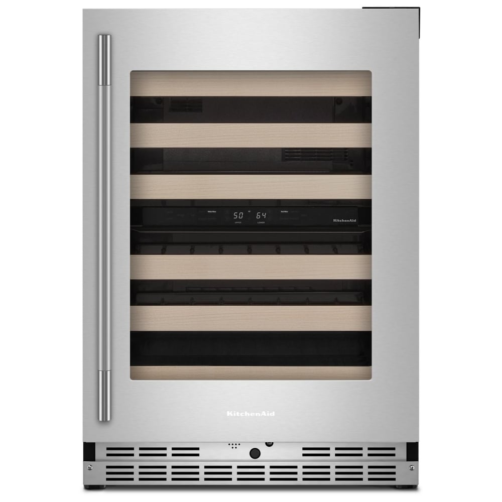 KitchenAid KUWR524SPS Under Counter Wine Refrigeration, 24 inch Width, PrintShield Stainless colour