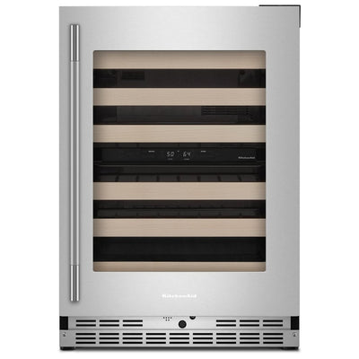 KitchenAid KUWR524SPS Under Counter Wine Refrigeration, 24 inch Width, PrintShield Stainless colour