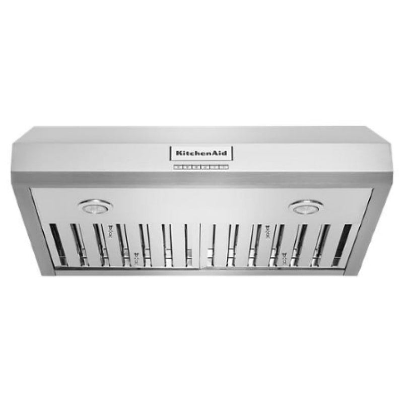 KitchenAid KVUC600KSS Range Hood, 30 inch Exterior Width, 4, 585 CFM, LED, Baffle Filter, Stainless Steel colour