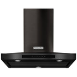 KitchenAid KVWB600HBS Range Hood, 30 inch Exterior Width, Wall Mounted, 585 CFM, LED, Baffle Filter, Black Stainless Steel colour