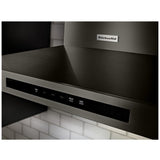 KitchenAid KVWB606HBS Range Hood, Wall Mounted, 585 CFM, LED, Baffle Filter, Black Stainless Steel colour