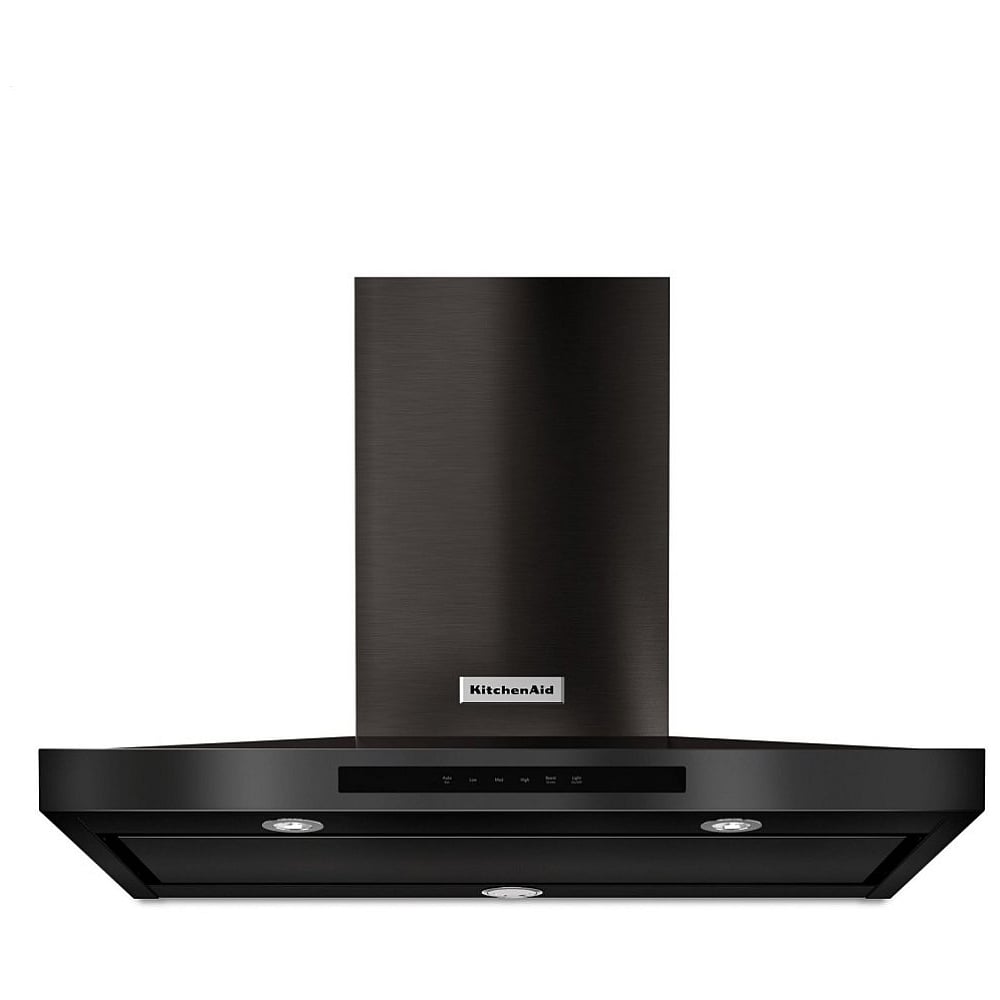 KitchenAid KVWB606HBS Range Hood, Wall Mounted, 585 CFM, LED, Baffle Filter, Black Stainless Steel colour