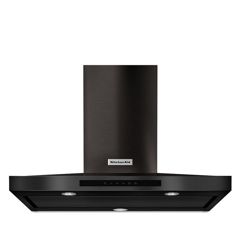 KitchenAid KVWB606HBS Range Hood, Wall Mounted, 585 CFM, LED, Baffle Filter, Black Stainless Steel colour
