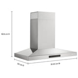 KitchenAid KVWC736SSS Range Hood, 36 inch Exterior Width, 400 CFM, LED, Aluminum Mesh Filter, Stainless Steel colour