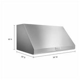 KitchenAid KVWC906KSS Range Hood, 36 inch Exterior Width, 4, LED, Baffle Filter, Stainless Steel colour