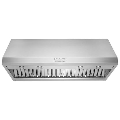 KitchenAid KVWC908KSS Wall Mount Range Hood, 48" Ventilation, Stainless Steel, 4-Speed Fan