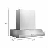 KitchenAid KVWC956KSS Range Hood, 36 inch Exterior Width, 4, Fluorescent, Baffle Filter, Stainless Steel colour