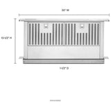 KitchenAid KXD4630YSS Downdraft, 30 inch Exterior Width, 600 CFM, NA, Aluminum Mesh Filter, Stainless Steel colour