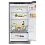 LG LBNC12231V Bottom Freezer Refrigerator, 24 inch Width, Counter Depth, ENERGY STAR Certified, 11.9 cu. ft. Capacity, Platinum Silver (Stainless Steel) colour