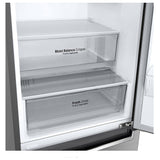 LG LBNC12231V Bottom Freezer Refrigerator, 24 inch Width, Counter Depth, ENERGY STAR Certified, 11.9 cu. ft. Capacity, Platinum Silver (Stainless Steel) colour