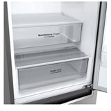 LG LBNC12231V Bottom Freezer Refrigerator, 24 inch Width, Counter Depth, ENERGY STAR Certified, 11.9 cu. ft. Capacity, Platinum Silver (Stainless Steel) colour