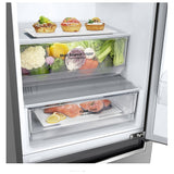 LG LBNC12231V Bottom Freezer Refrigerator, 24 inch Width, Counter Depth, ENERGY STAR Certified, 11.9 cu. ft. Capacity, Platinum Silver (Stainless Steel) colour