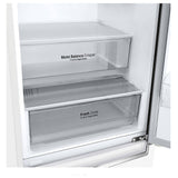 LG LBNC12231W Bottom Freezer Counter Depth Refrigerator, 24 inch Width, Counter Depth, ENERGY STAR Certified, 11.9 cu. ft. Capacity, White colour