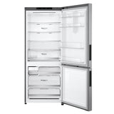 LG 28" Counter Depth Bottom Freezer Refrigerator LBNC15251V front open view