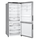 LG 28" Counter Depth Bottom Freezer Refrigerator LBNC15251V open view