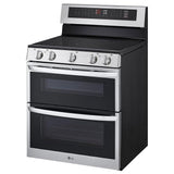 LG LDEL7324SE Electric Range, 7.3 cu. ft. Capacity, 30 inch Exterior Width, True Convection, 5 Burners, Yes, Self Clean, Double Oven, 3,200 W Highest Element, Stainless Steel colour