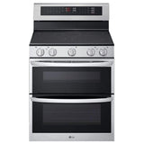 LG LDEL7324SE Electric Range, 7.3 cu. ft. Capacity, 30 inch Exterior Width, True Convection, 5 Burners, Yes, Self Clean, Double Oven, 3,200 W Highest Element, Stainless Steel colour
