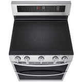 LG LDEL7324SE Electric Range, 7.3 cu. ft. Capacity, 30 inch Exterior Width, True Convection, 5 Burners, Yes, Self Clean, Double Oven, 3,200 W Highest Element, Stainless Steel colour