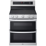 LG LDEL7324SE Electric Range, 7.3 cu. ft. Capacity, 30 inch Exterior Width, True Convection, 5 Burners, Yes, Self Clean, Double Oven, 3,200 W Highest Element, Stainless Steel colour