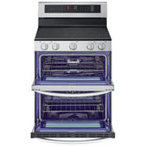 LG LDEL7324SE Electric Range, 7.3 cu. ft. Capacity, 30 inch Exterior Width, True Convection, 5 Burners, Yes, Self Clean, Double Oven, 3,200 W Highest Element, Stainless Steel colour
