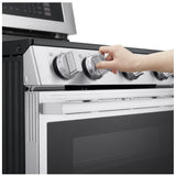 LG LDEL7324YE Electric Range, 7.3 cu. ft. Capacity, 30 inch Exterior Width, True Convection, 5 Burners, Air Fry, Steam & Self Clean, Double Oven, Stainless Steel colour, EasyClean®, Probake Convection®, SmartDiagnosis™, SmoothTouch®, ThinQ Care™