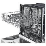 LG LDFC2423V Dishwasher, 24 inch Exterior Width, 52 dB Decibel Level, Full Console, Stainless Interior, 4 Wash Cycles, 15 Capacity (Place Settings), 2 Loading Racks, Platinum Silver Steel colour