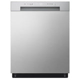 LG LDFC2423V Dishwasher, 24 inch Exterior Width, 52 dB Decibel Level, Full Console, Stainless Interior, 4 Wash Cycles, 15 Capacity (Place Settings), 2 Loading Racks, Platinum Silver Steel colour