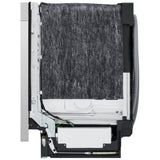 LG LDFC2423V Dishwasher, 24 inch Exterior Width, 52 dB Decibel Level, Full Console, Stainless Interior, 4 Wash Cycles, 15 Capacity (Place Settings), 2 Loading Racks, Platinum Silver Steel colour