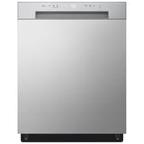 LG LDFC2423V Dishwasher, 24 inch Exterior Width, 52 dB Decibel Level, Full Console, Stainless Interior, 4 Wash Cycles, 15 Capacity (Place Settings), 2 Loading Racks, Platinum Silver Steel colour