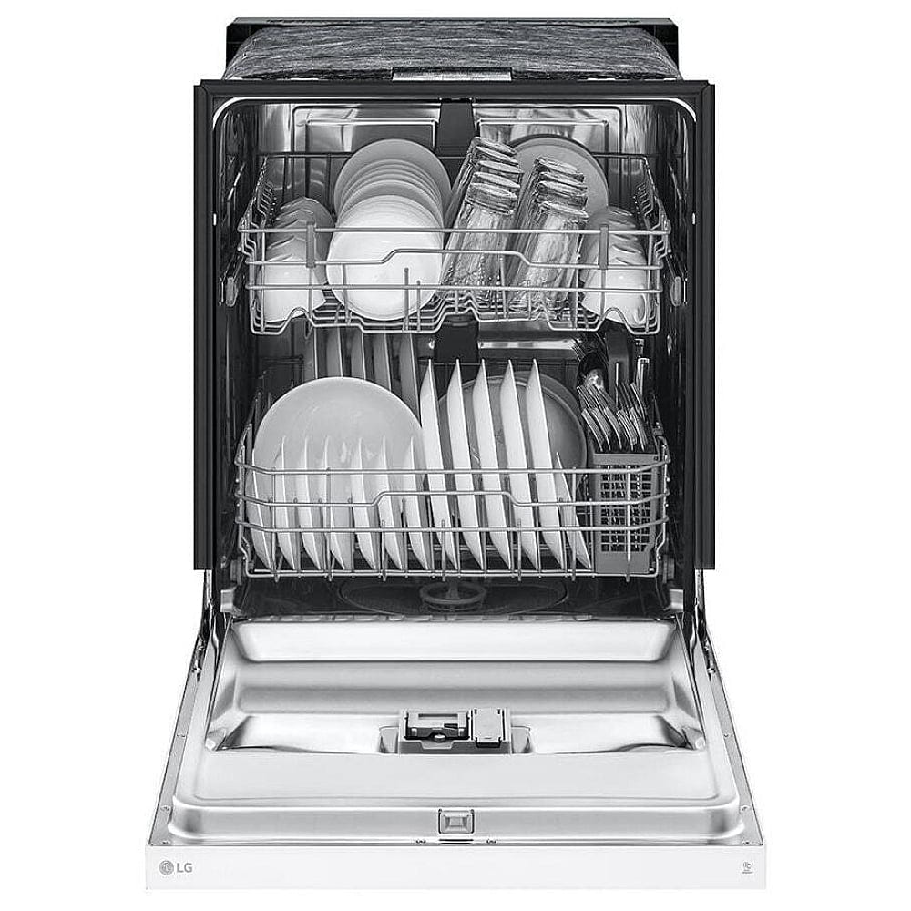LG LDFC2423W Front Control Dishwasher with LoDecibel Operation and Dynamic Dry™