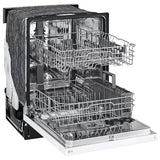 LG LDFC2423W Dishwasher, 24 inch Exterior Width, 52 dB Decibel Level, Full Console, Stainless Interior, 4 Wash Cycles, 15 Capacity (Place Settings), 2 Loading Racks, White colour