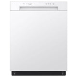 LG LDFC2423W Dishwasher, 24 inch Exterior Width, 52 dB Decibel Level, Full Console, Stainless Interior, 4 Wash Cycles, 15 Capacity (Place Settings), 2 Loading Racks, White colour