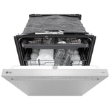 LG LDNFC33LS Dishwasher, 24 inch Exterior Width, 48 dB Decibel Level, Full Console, Stainless Interior, 5 Wash Cycles, 16 Capacity (Place Settings), 3 Loading Racks, Wifi Enabled, Stainless Steel colour