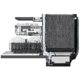 LG LDNPQ555D Dishwasher, 24 inch Exterior Width, 46 dB Decibel Level, Fully Integrated, Stainless Interior, 5 Wash Cycles, 16 Capacity (Place Settings), 3 Loading Racks, Wifi Enabled, Black Stainless Steel colour