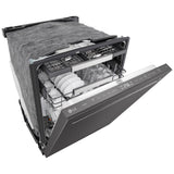 LG LDNPQ555D Dishwasher, 24 inch Exterior Width, 46 dB Decibel Level, Fully Integrated, Stainless Interior, 5 Wash Cycles, 16 Capacity (Place Settings), 3 Loading Racks, Wifi Enabled, Black Stainless Steel colour