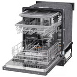 LG LDPH5554D Dishwasher, 24 inch Exterior Width, 46 dB Decibel Level, Fully Integrated, Stainless Interior, 9 Wash Cycles, 15 Capacity (Place Settings), 3 Loading Racks, Wifi Enabled, Black Stainless Steel colour