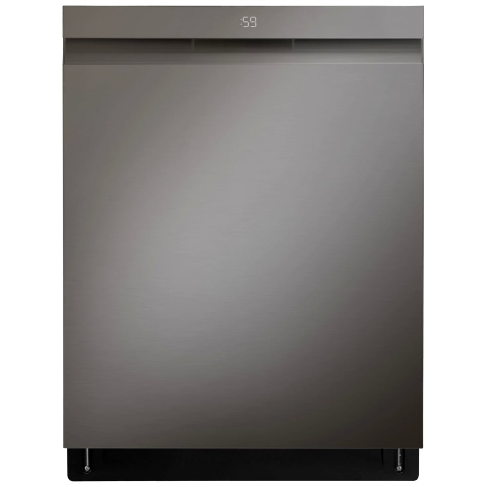 LG LDPH5554D Dishwasher, 24 inch Exterior Width, 46 dB Decibel Level, Fully Integrated, Stainless Interior, 9 Wash Cycles, 15 Capacity (Place Settings), 3 Loading Racks, Wifi Enabled, Black Stainless Steel colour